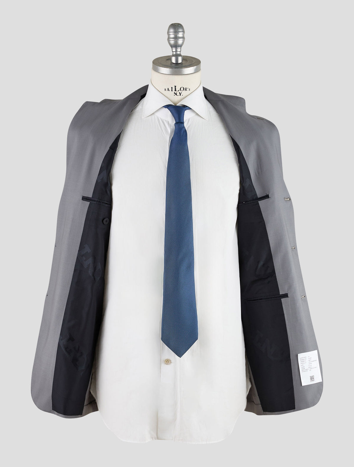 Kiton Knt Gray Virgin Wool Suit