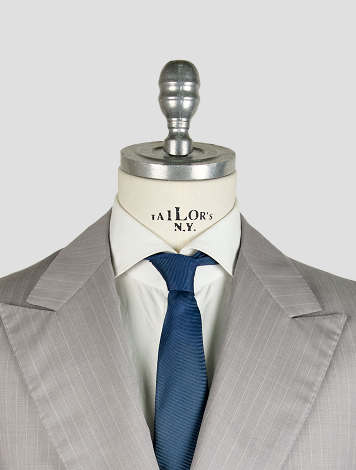 Kiton Knt Gray Virgin Wool Silk Suit