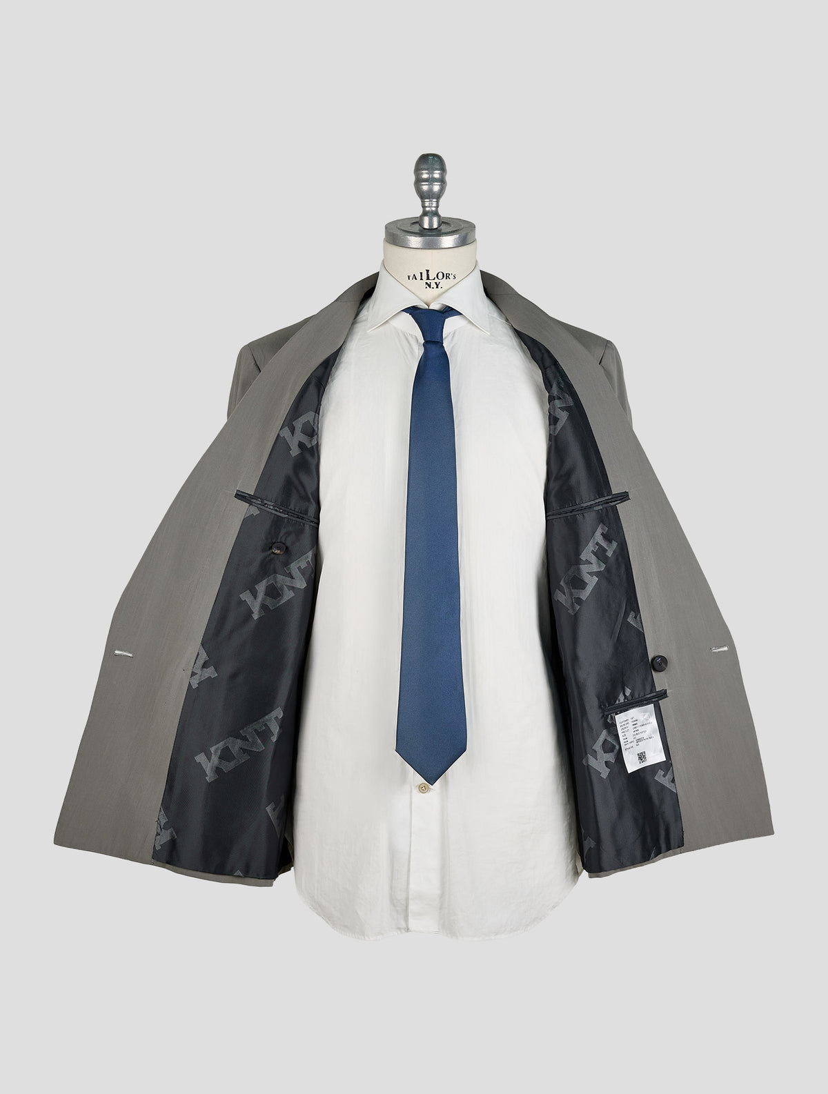 Kiton Knt Gray Silk Pa Ea Suit
