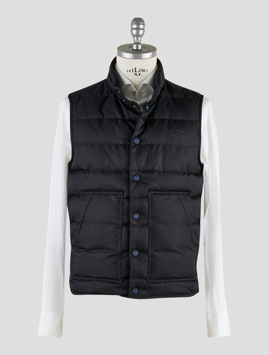 Kiton Knt Black Pa Gilet Coat