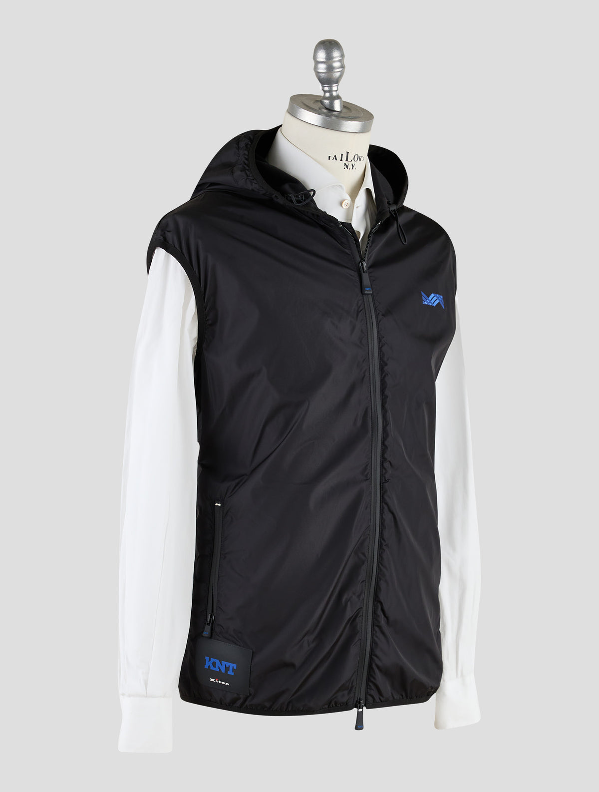 Kiton Knt Black Pa Gilet Coat