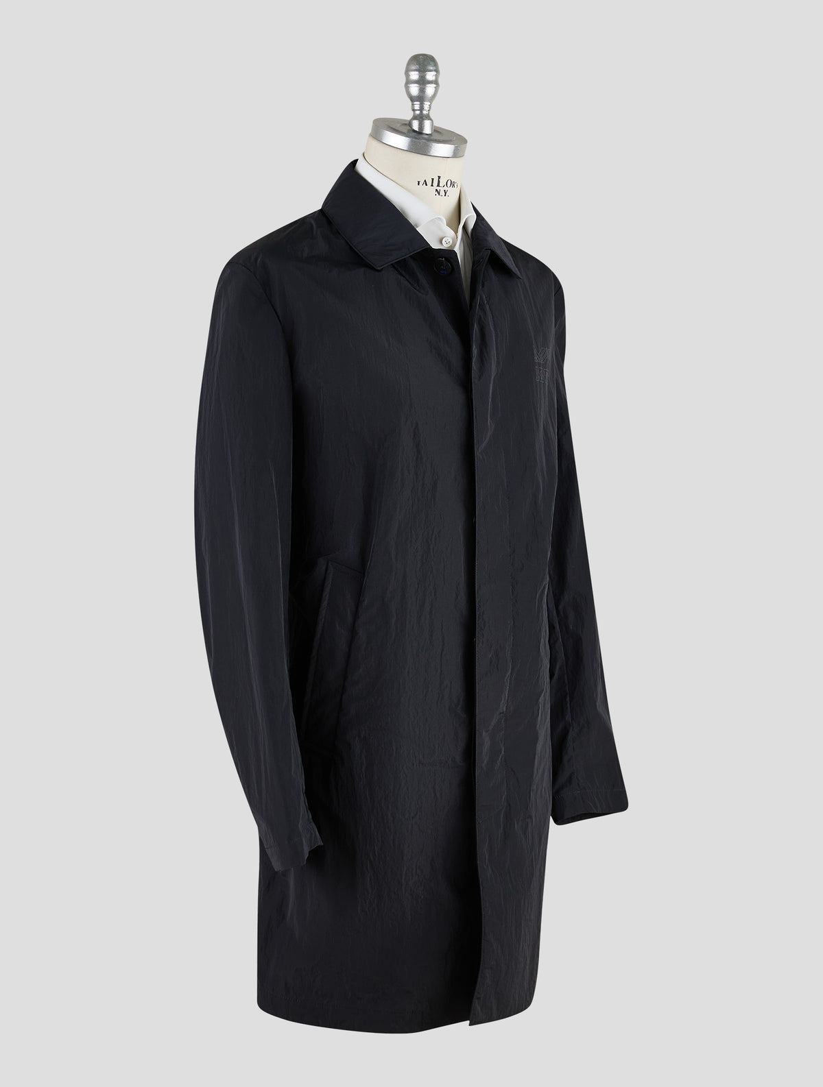 Kiton Knt Black Pa Overcoat