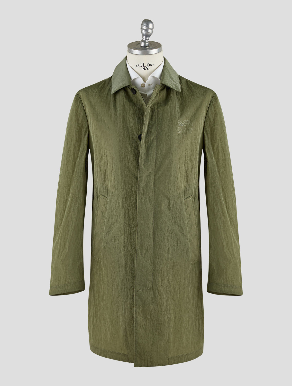 Kiton Knt Green Pa Overcoat