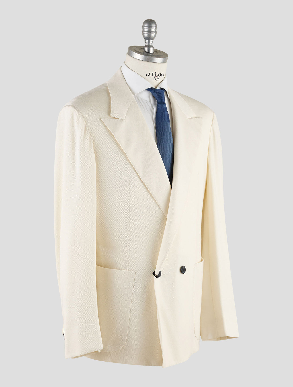 Kiton Knt White Cashmere Blazer