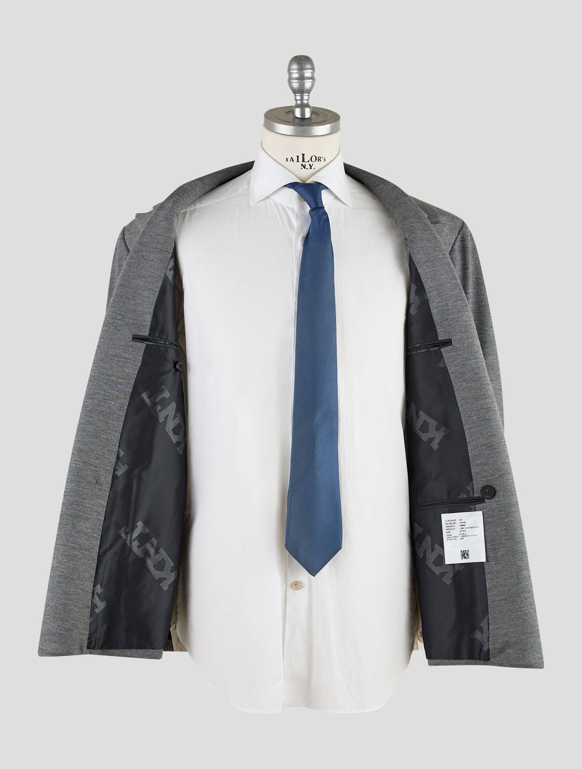Kiton Knt Gray Cashmere Blazer
