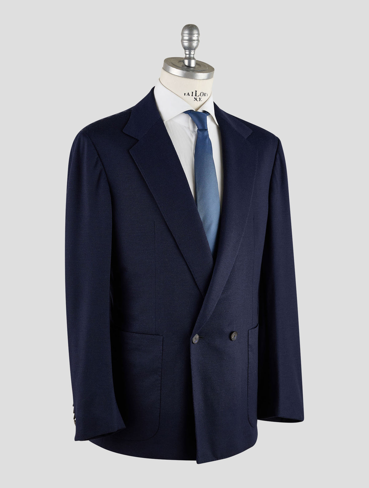 Kiton Knt Blue Cashmere Blazer
