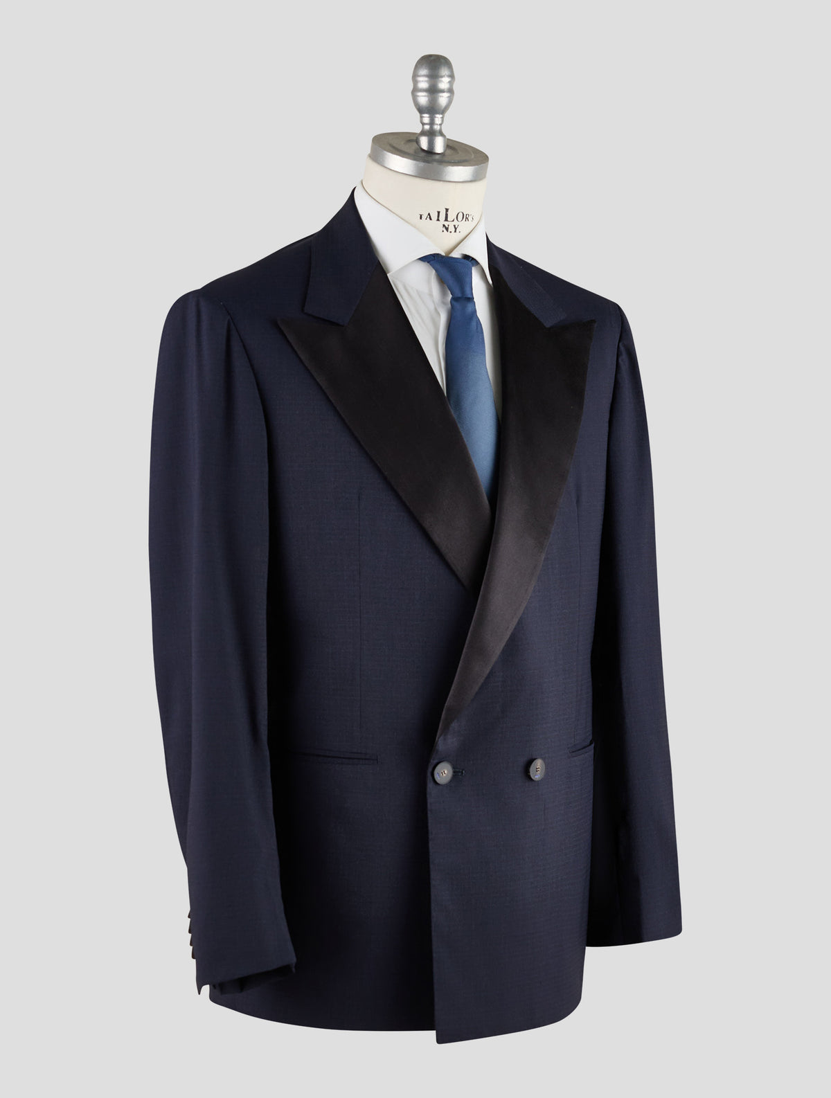 Kiton Knt Dark Blue Virgin Wool Ea Blazer