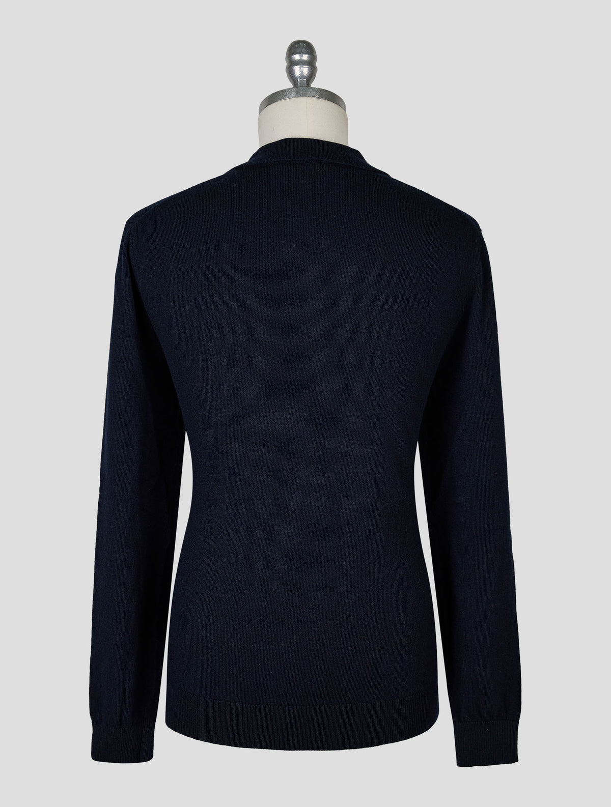 Kiton Knt Blue Navy Virgin Wool Sweater Polo
