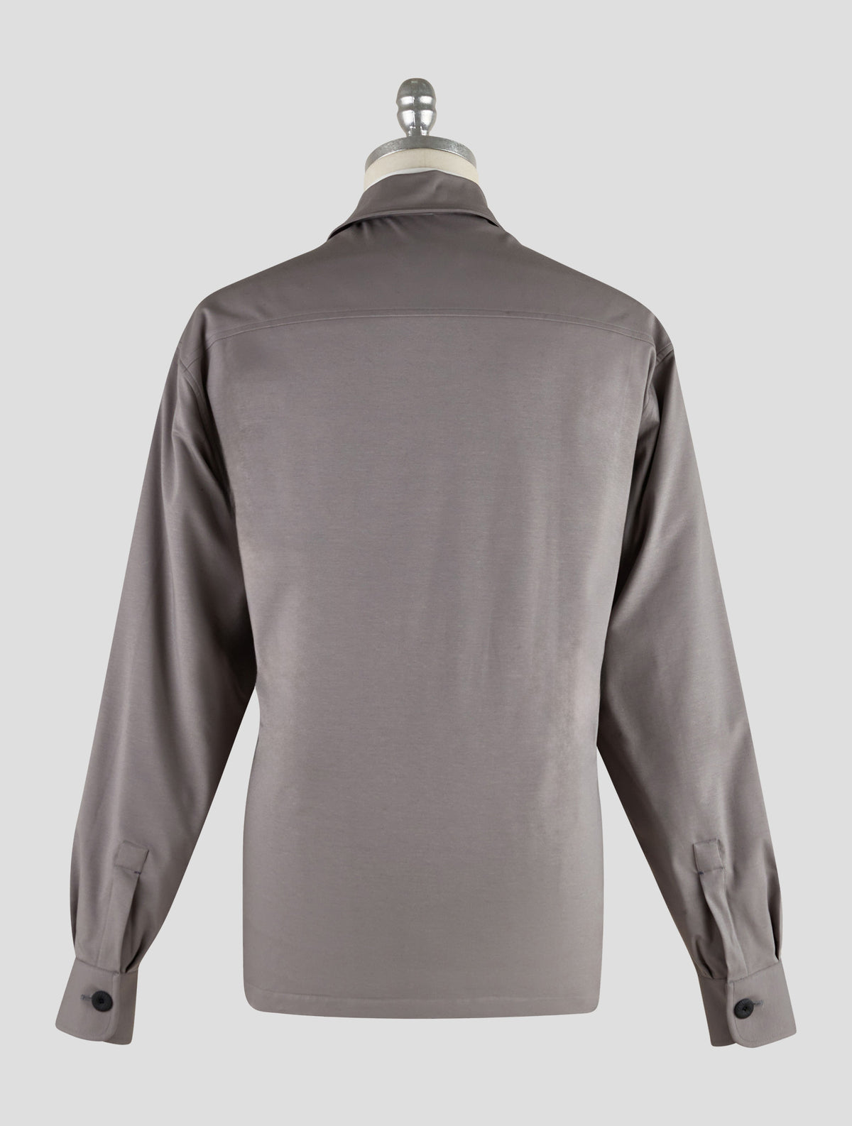 Kiton Knt Gray Cotton Ea Coat