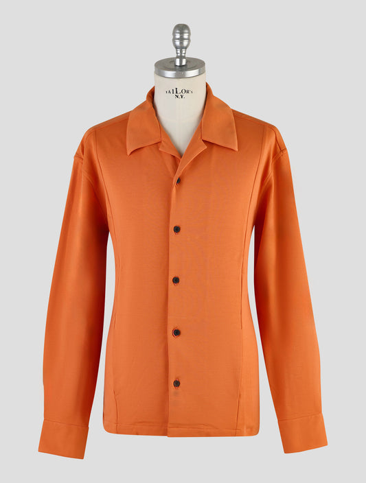 Kiton Knt Orange Cotton Ea Shirt