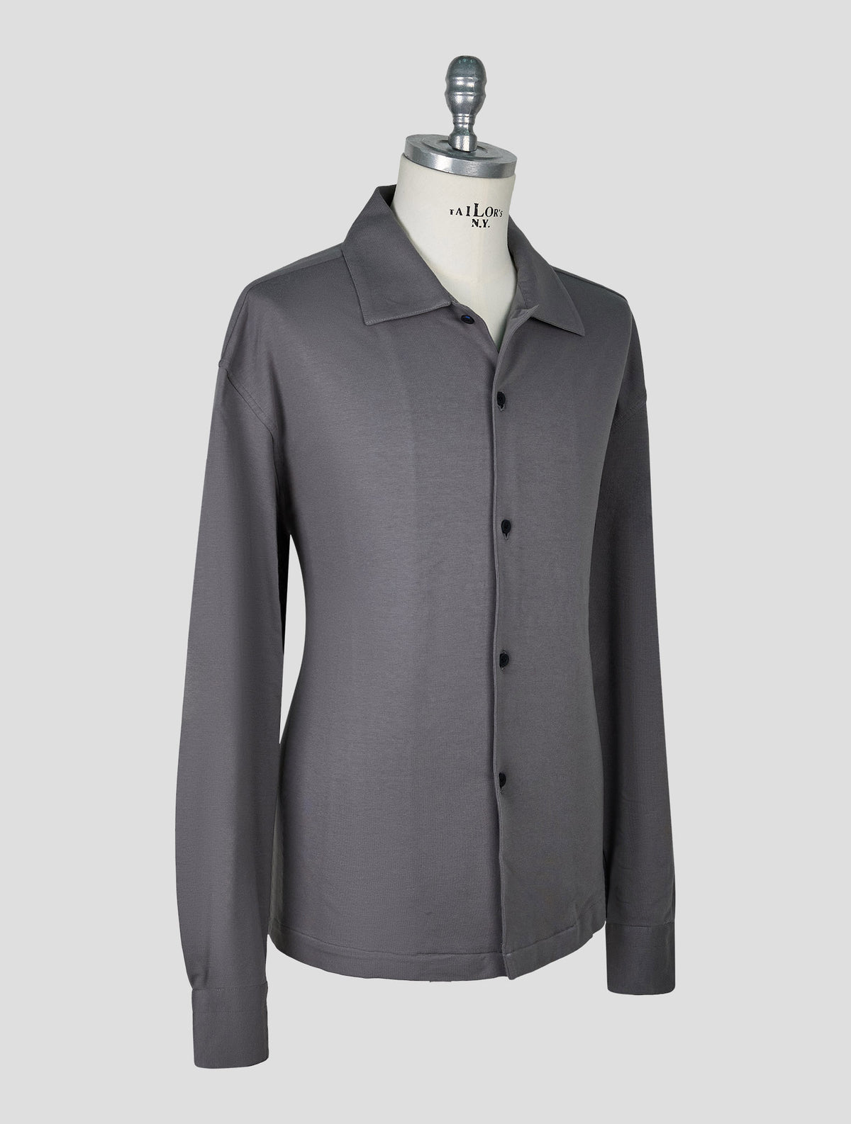 Kiton Knt Taupe Cotton Ea Shirt