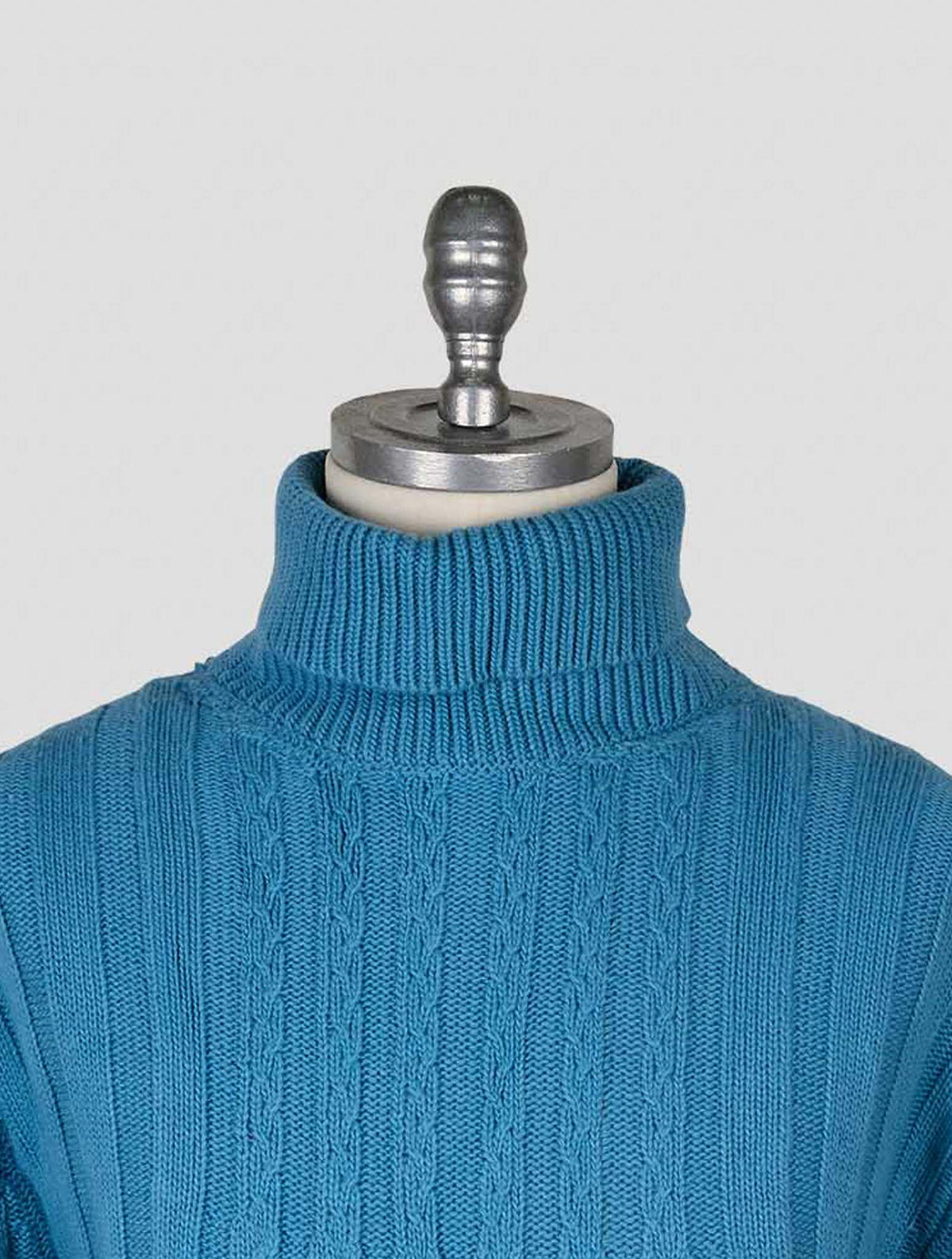 Kiton Knt Petrol Virgin Wool Sweater Turtleneck