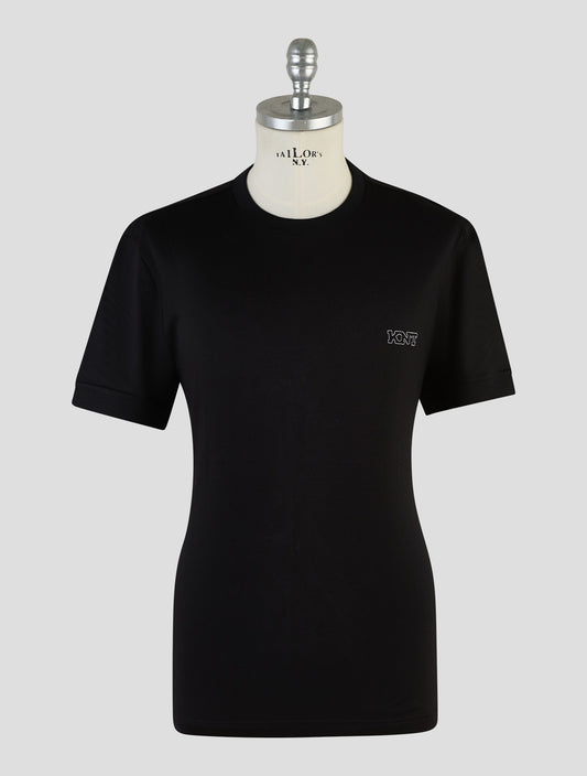 Kiton Knt Black Cotton T-Shirt