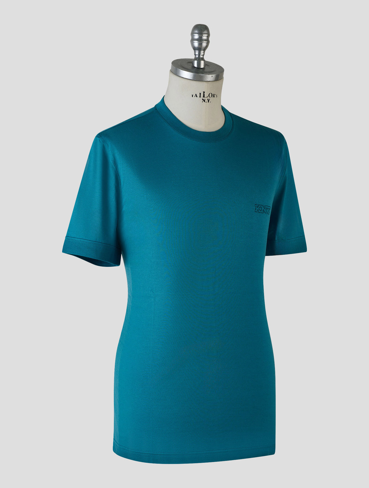 Kiton Knt Petrol Cotton T-Shirt
