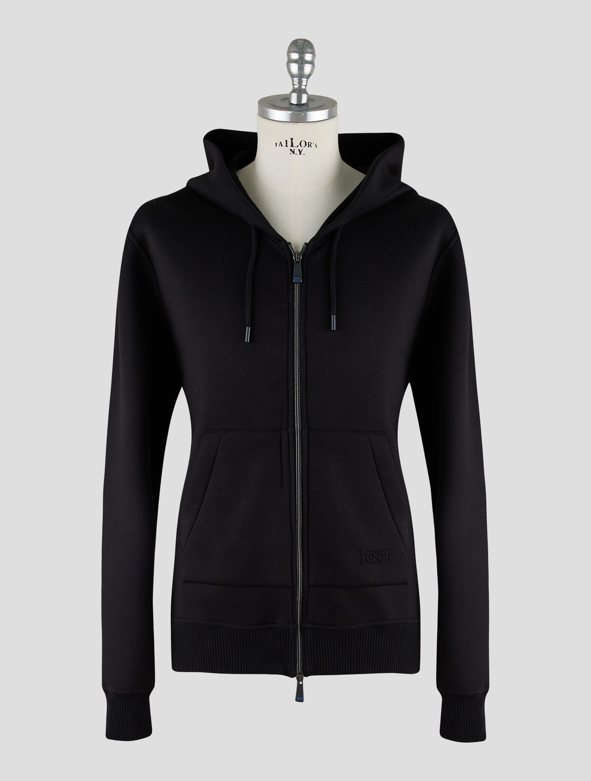 Kiton Knt Black Viscose Ea Sweater Full Zip