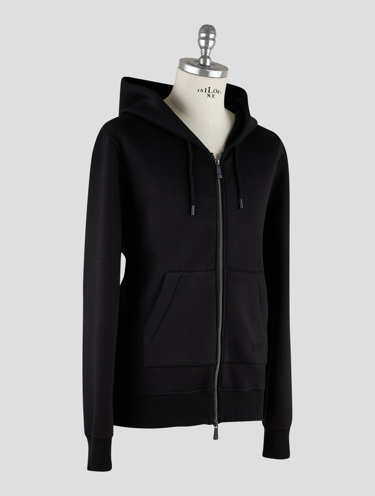 Kiton Knt Black Viscose Ea Sweater Full Zip
