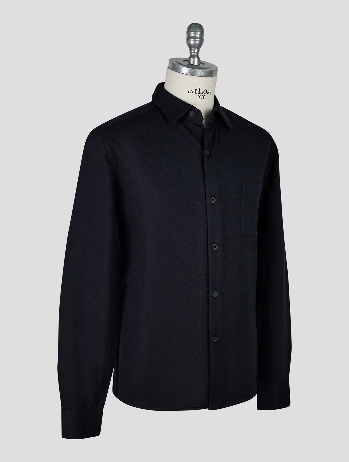Kiton Knt Black Cotton Ea Shirt