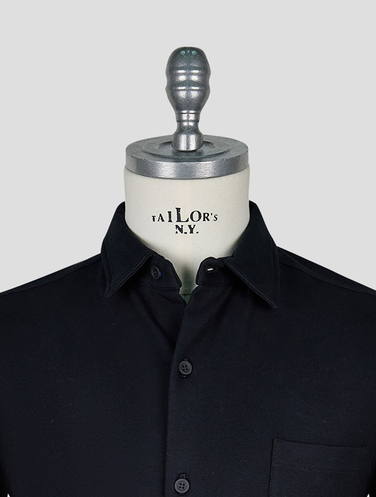 Kiton Knt Black Cotton Ea Shirt