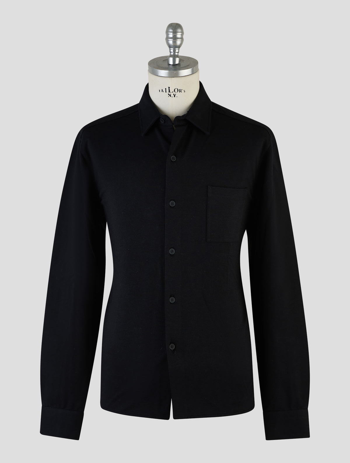 Kiton Knt Black Cotton Ea Shirt