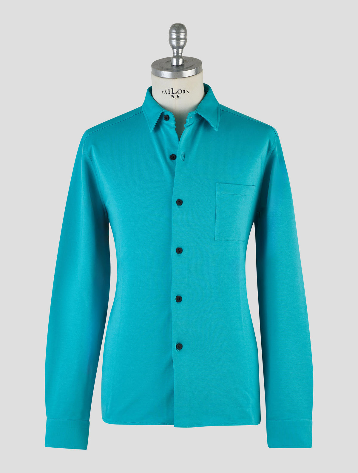 Kiton Knt Light Blue Cotton Ea Shirt