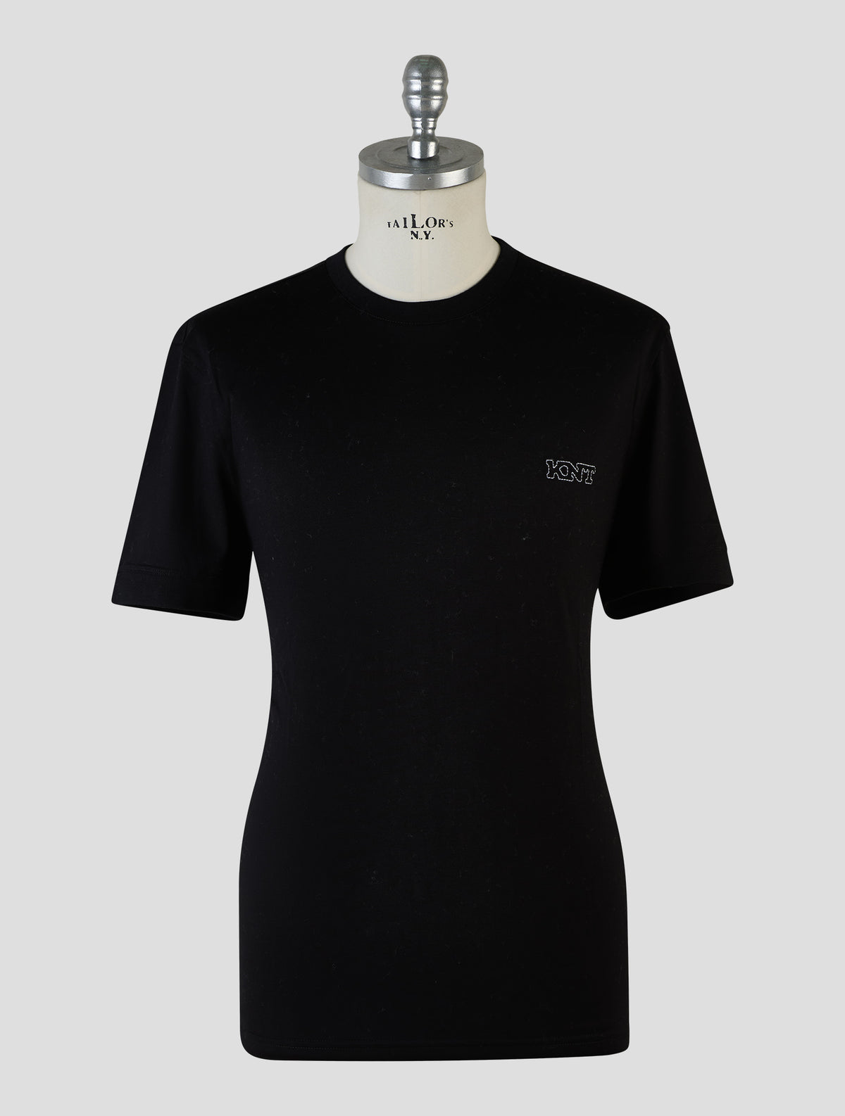 Kiton Knt Black Cotton T-Shirt