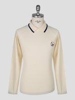 Kiton Knt White Wool Sweater Polo
