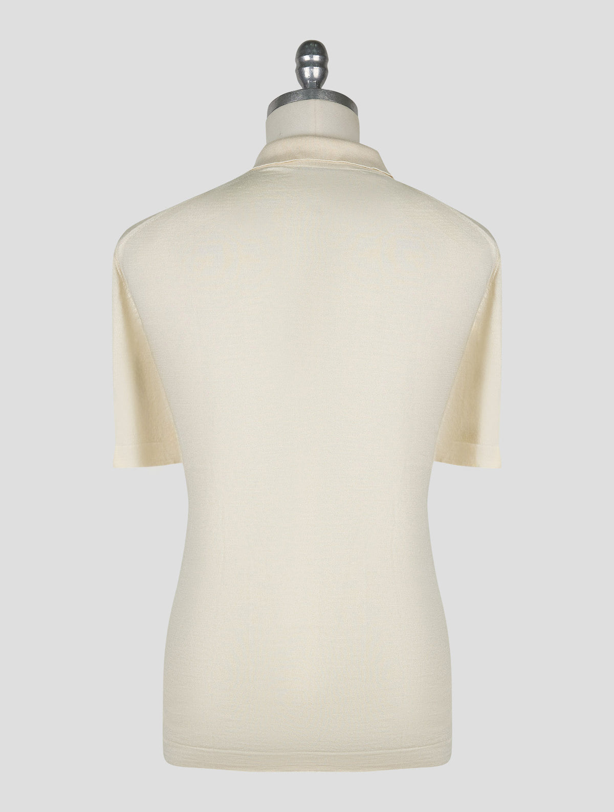 Kiton Knt White Virgin Wool Silk Polo