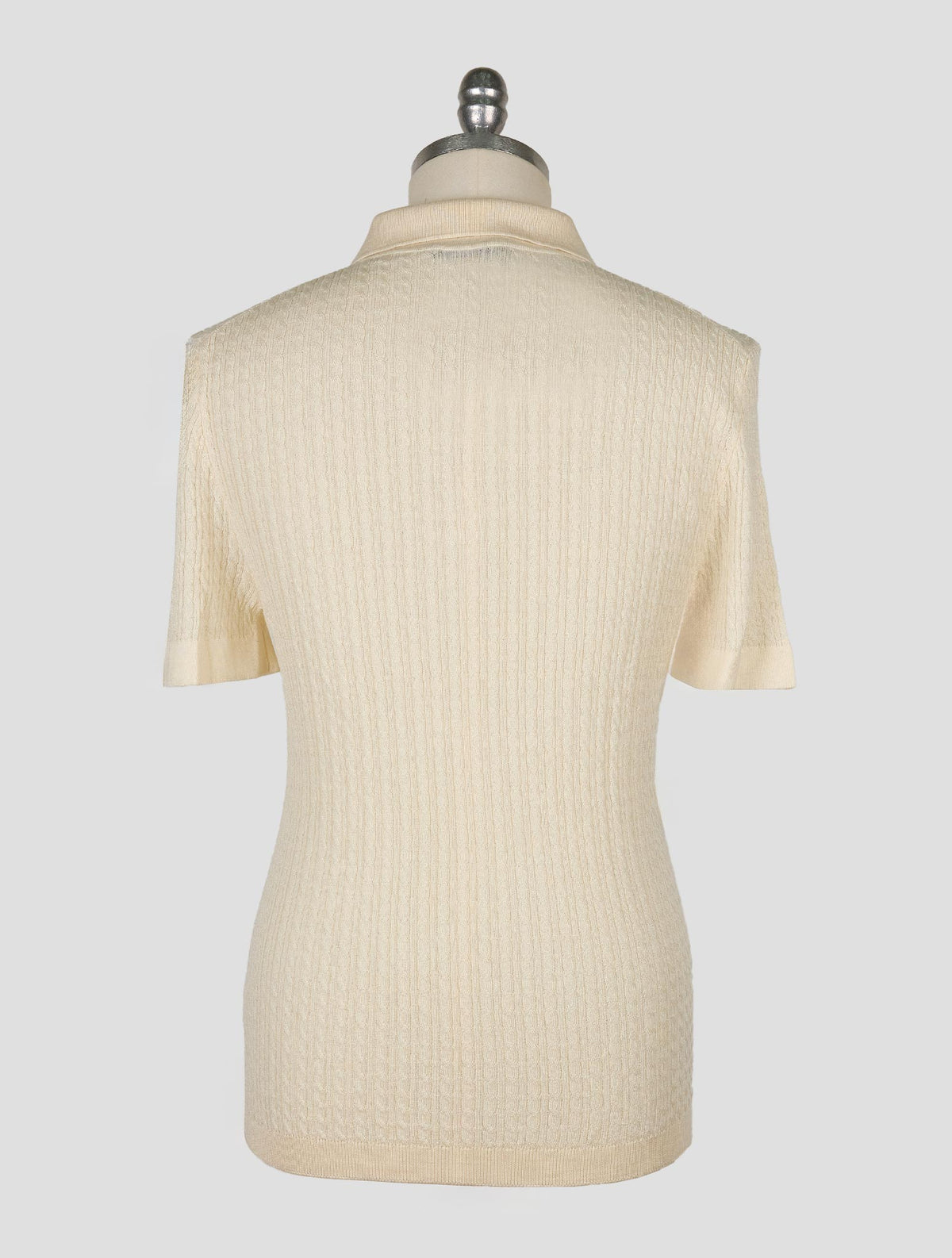 Kiton Knt White Virgin Wool Silk Polo