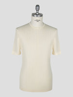 Kiton Knt White Virgin Wool Silk T-Shirt