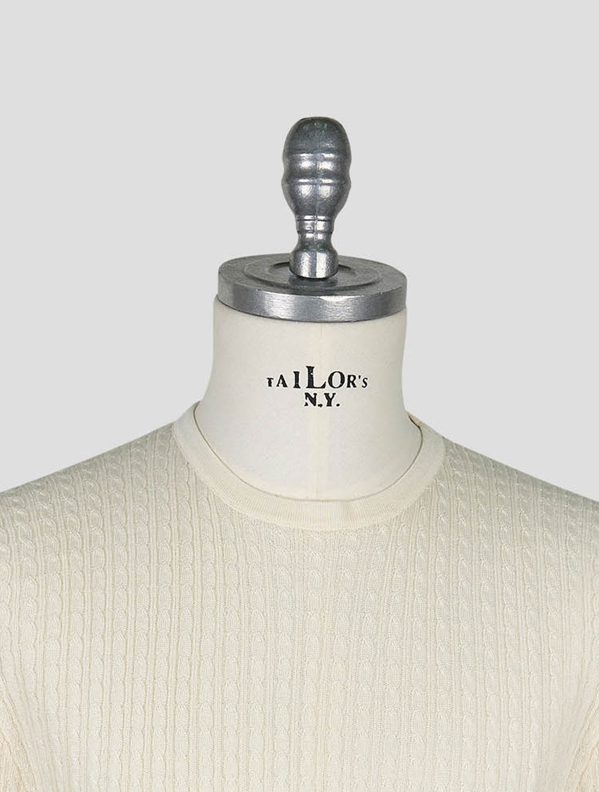 Kiton Knt White Virgin Wool Silk T-Shirt