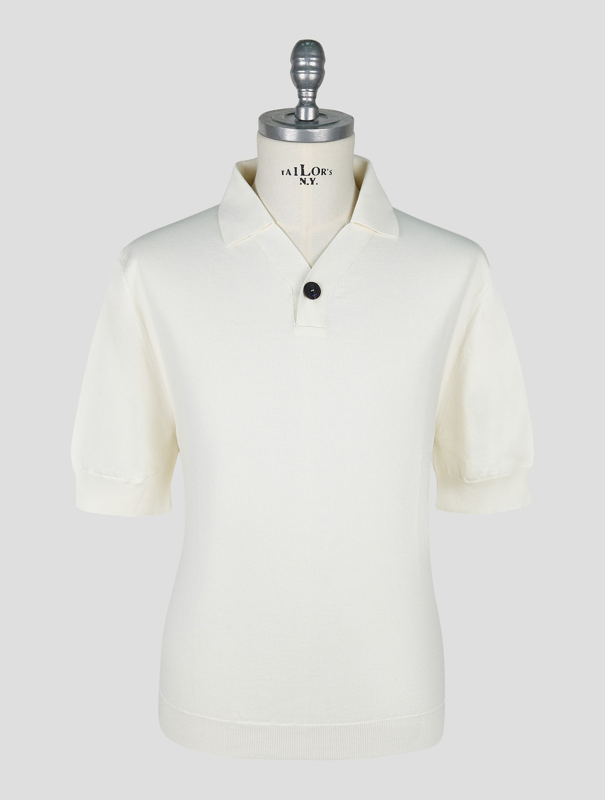Kiton Knt White Cotton Polo
