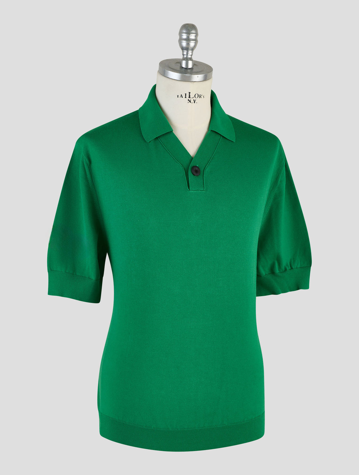 Kiton Knt Green Cotton Polo