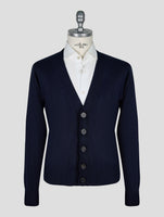 Kiton Knt Dark Blue Cotton Cardigan