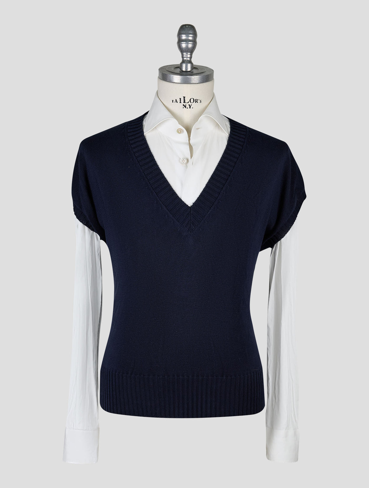 Ktion Knt Dark Blue Cotton Gilet