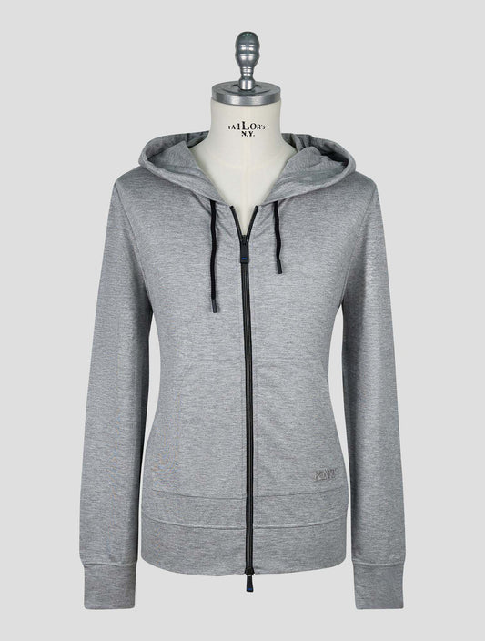 Kiton Knt Gray Viscose Ea Sweater Full Zip