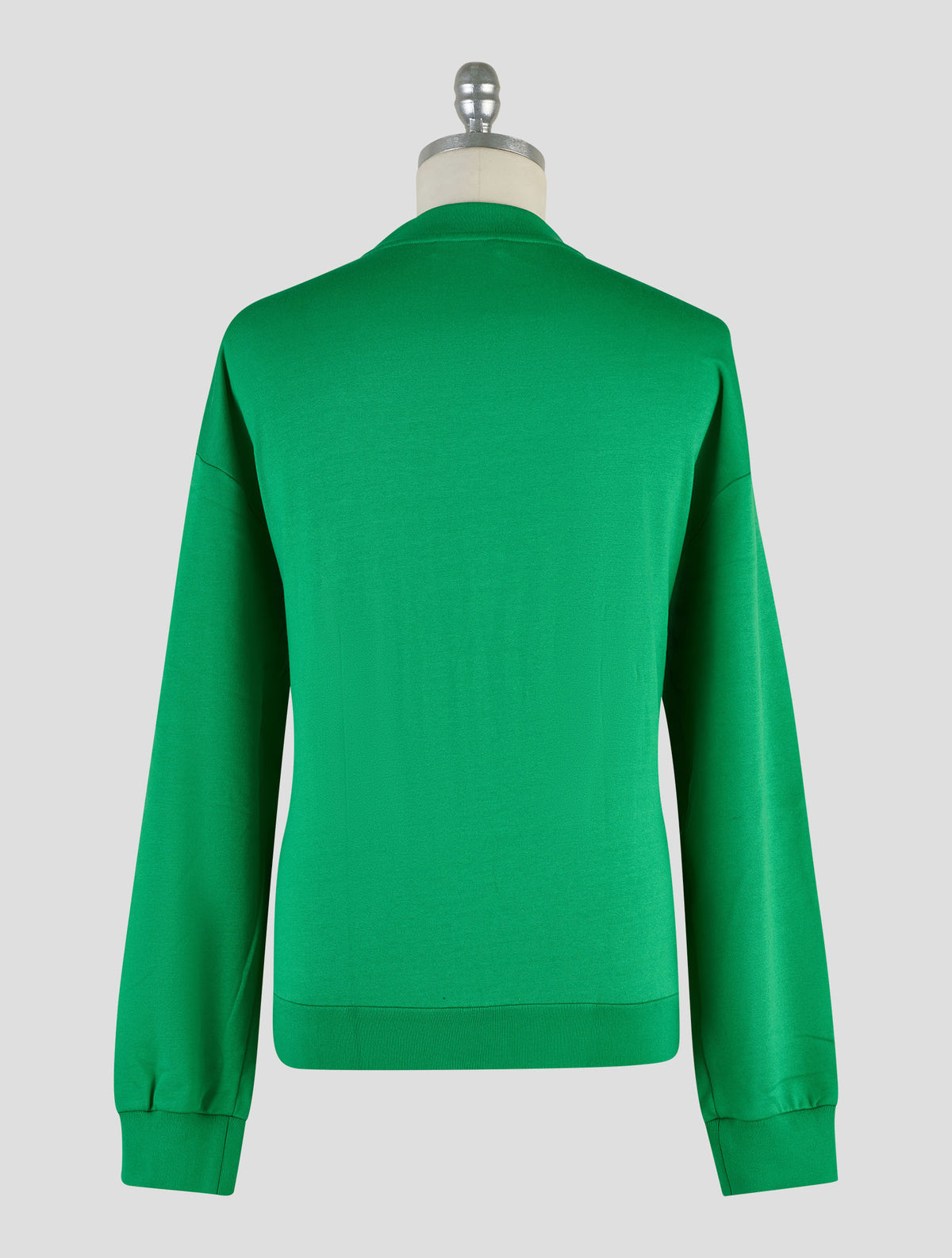 Kiton Knt Green Cotton Silk Sweater Crewneck