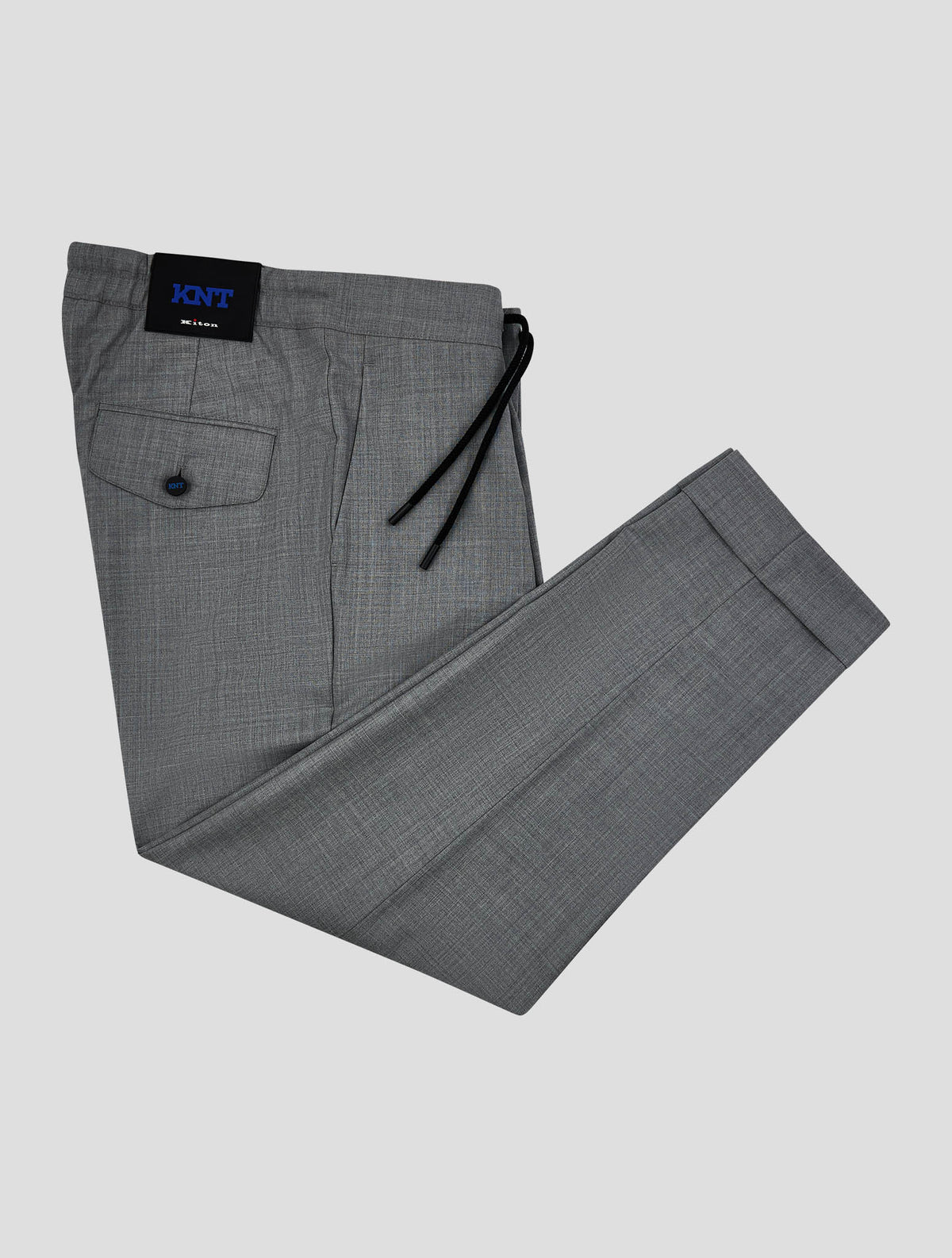 Kiton Knt Gray Wool Pants