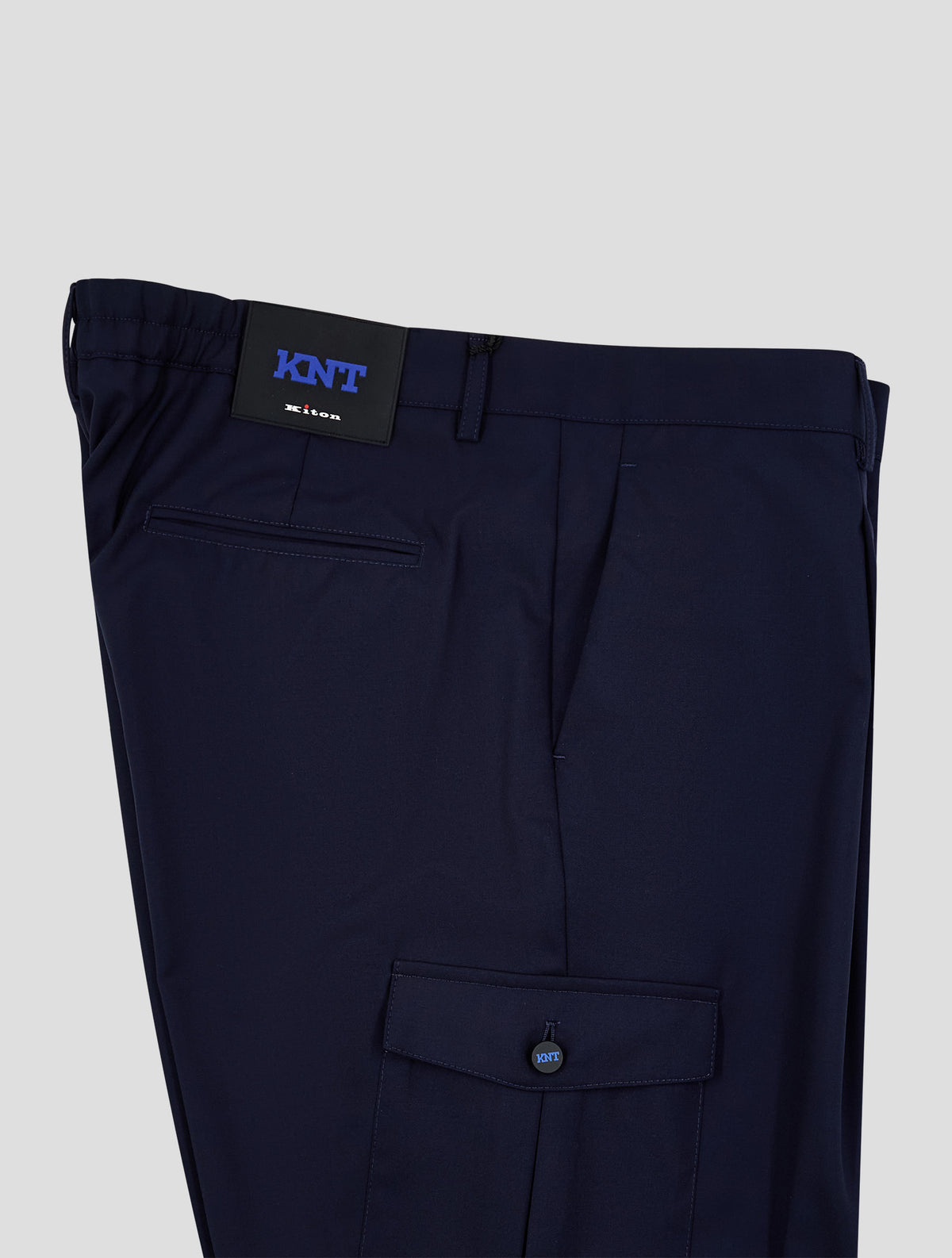 Kiton Knt Dark Blue Wool Pants
