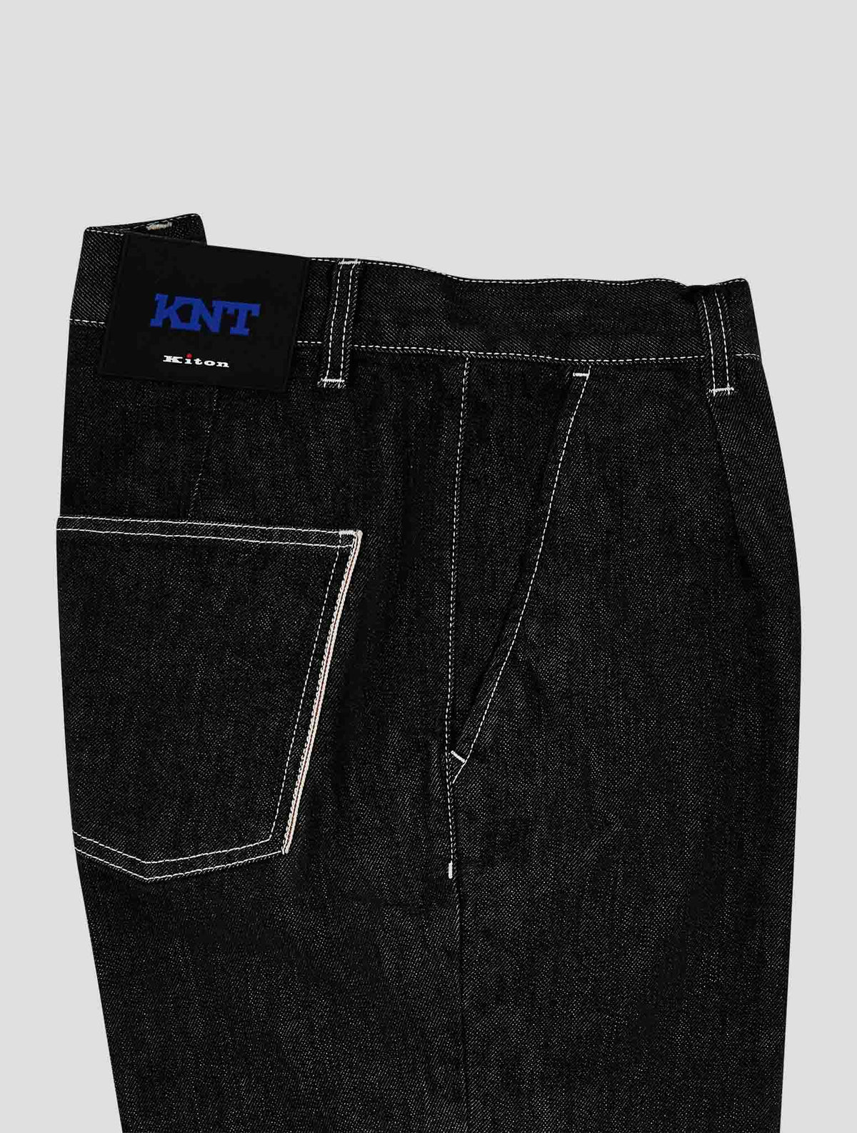 Kiton Knt Dark Gray Cotton Pa Jeans