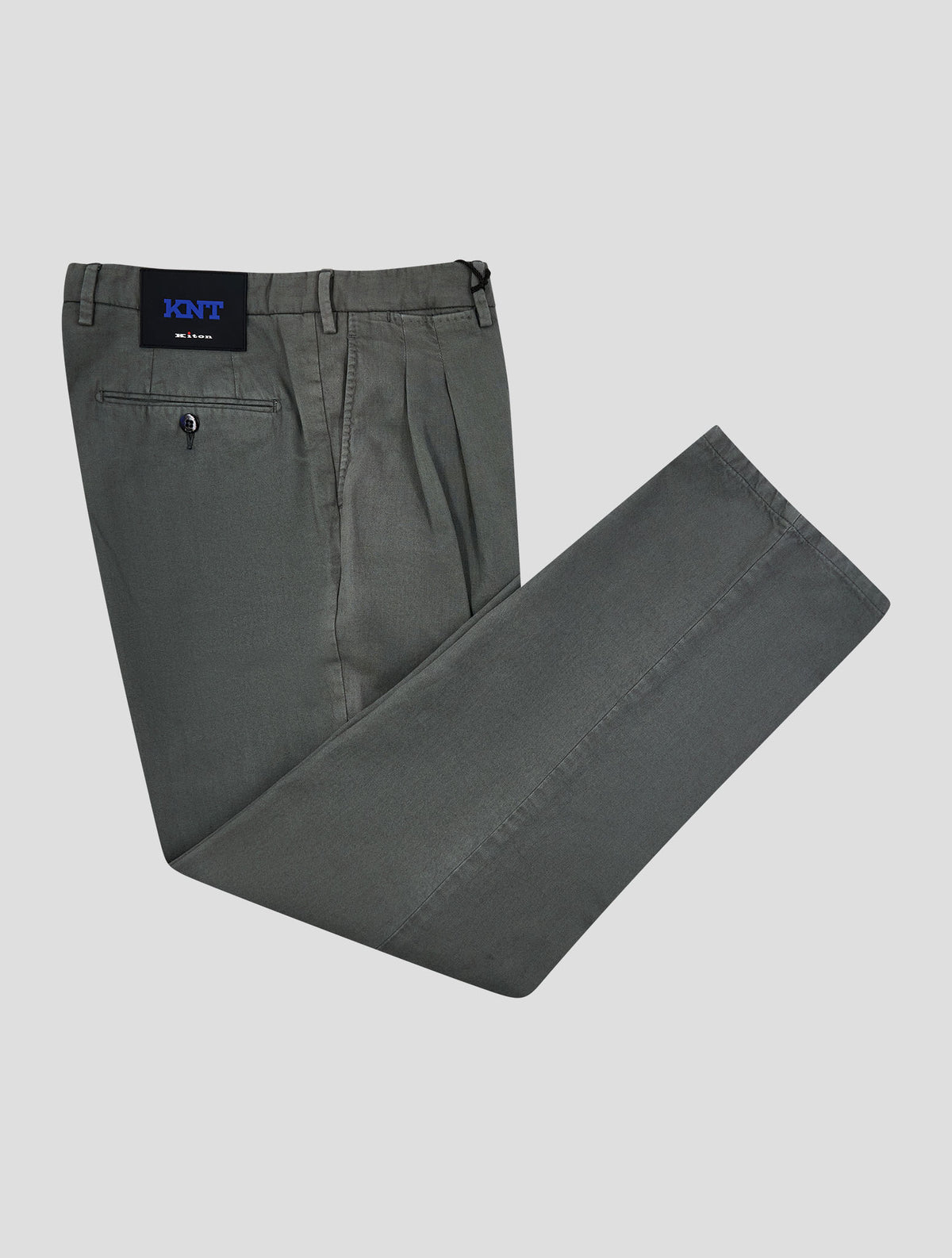 Kiton Knt Gray Cotton Pants