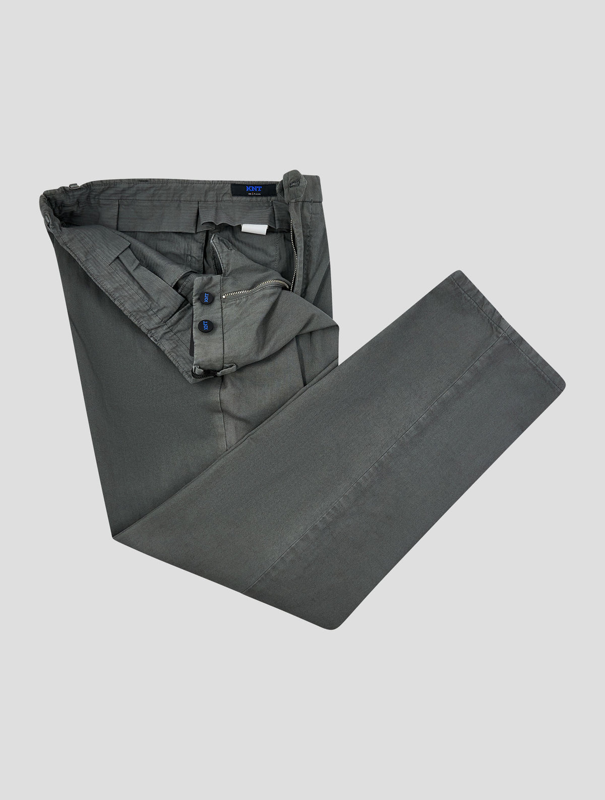 Kiton Knt Gray Cotton Pants