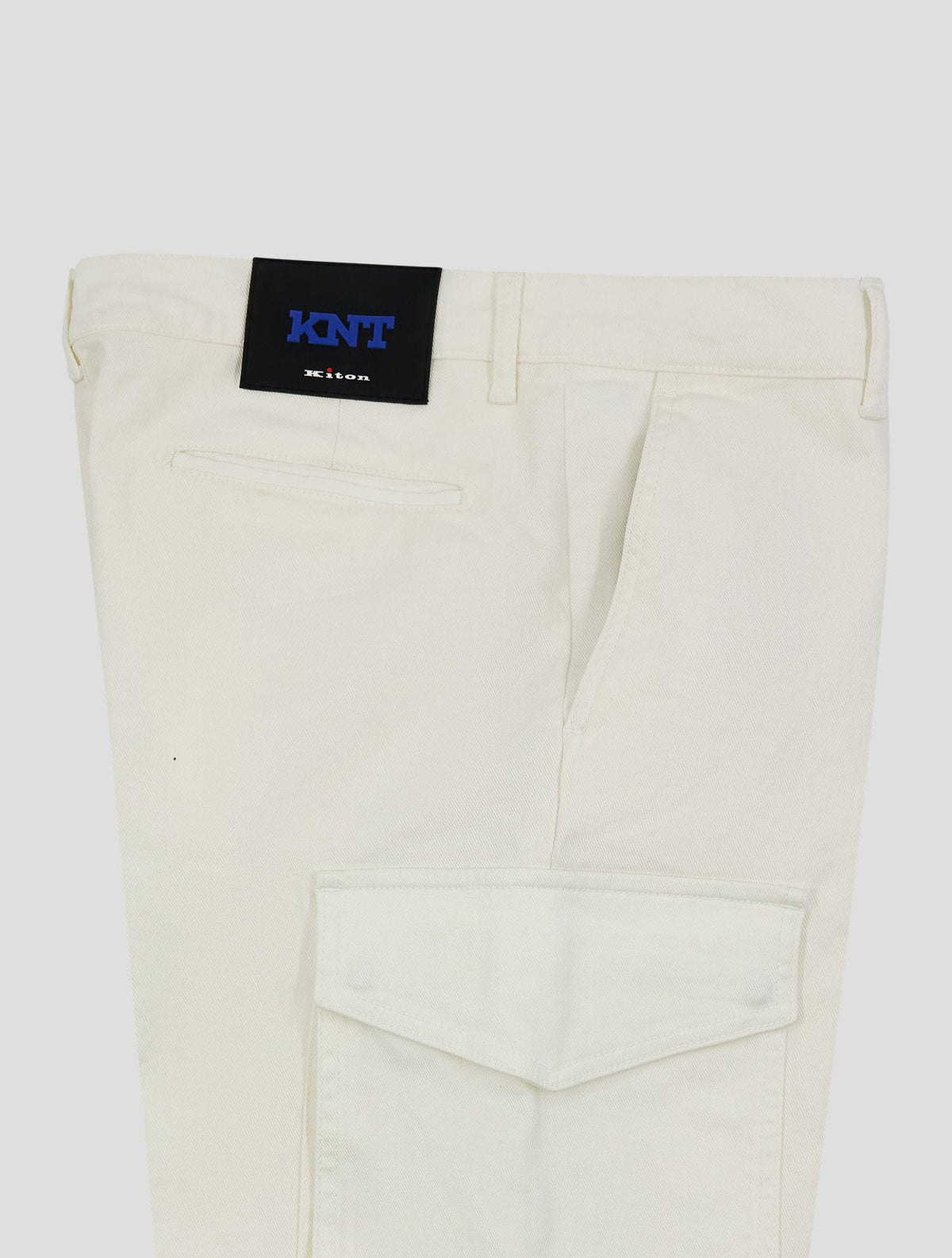 Kiton Knt White Cotton Ea Cargo Jeans
