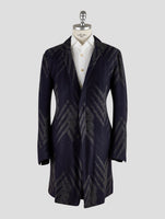 Kiton Knt Gray Blue Cashmere Pa Overcoat