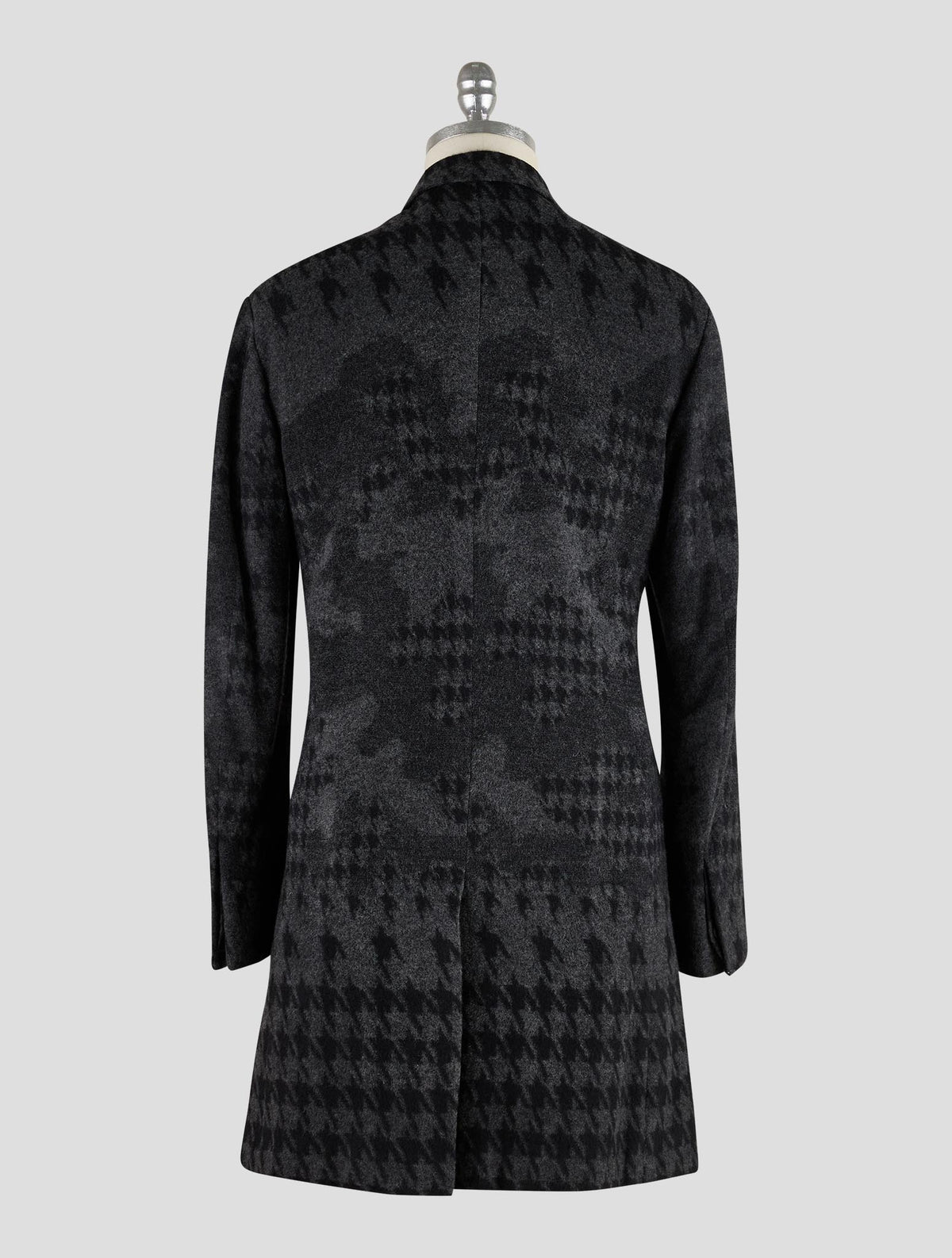 Kiton Knt Gray Black Cashmere Pa Overcoat