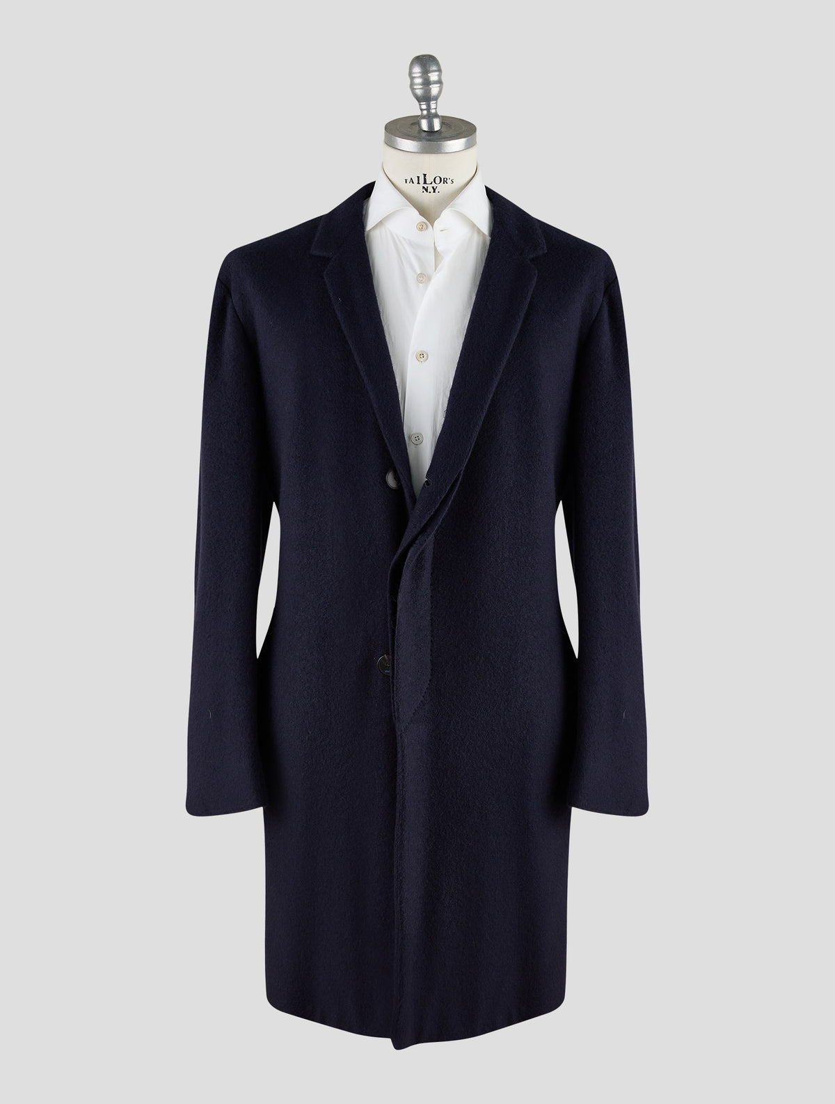 Kiton Knt Dark Blue Cashmere Pa Overcoat