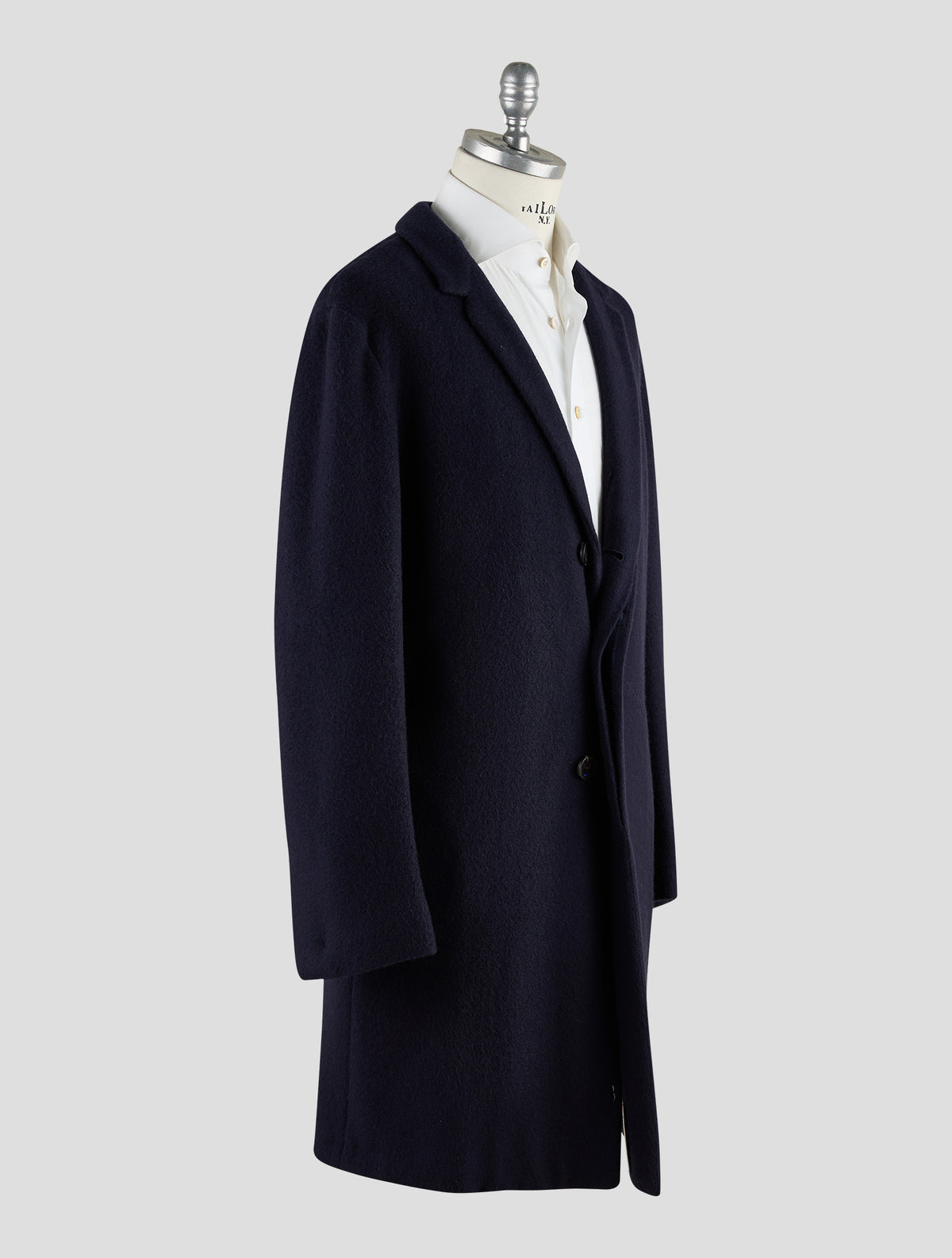 Kiton Knt Dark Blue Cashmere Pa Overcoat