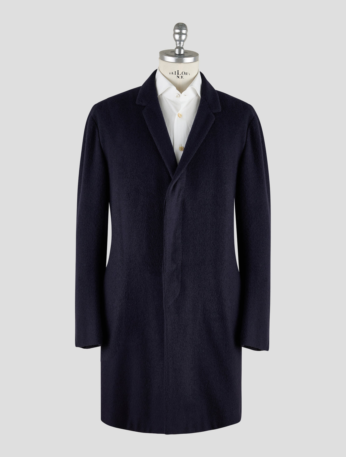 Kiton Knt Dark Blue Cashmere Pa Overcoat