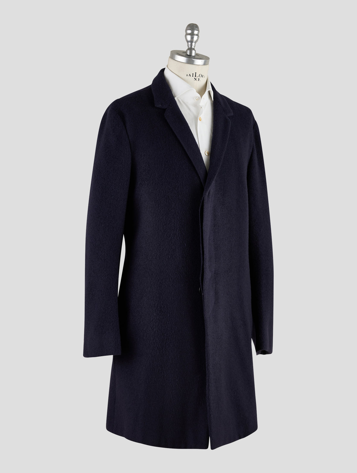 Kiton Knt Dark Blue Cashmere Pa Overcoat
