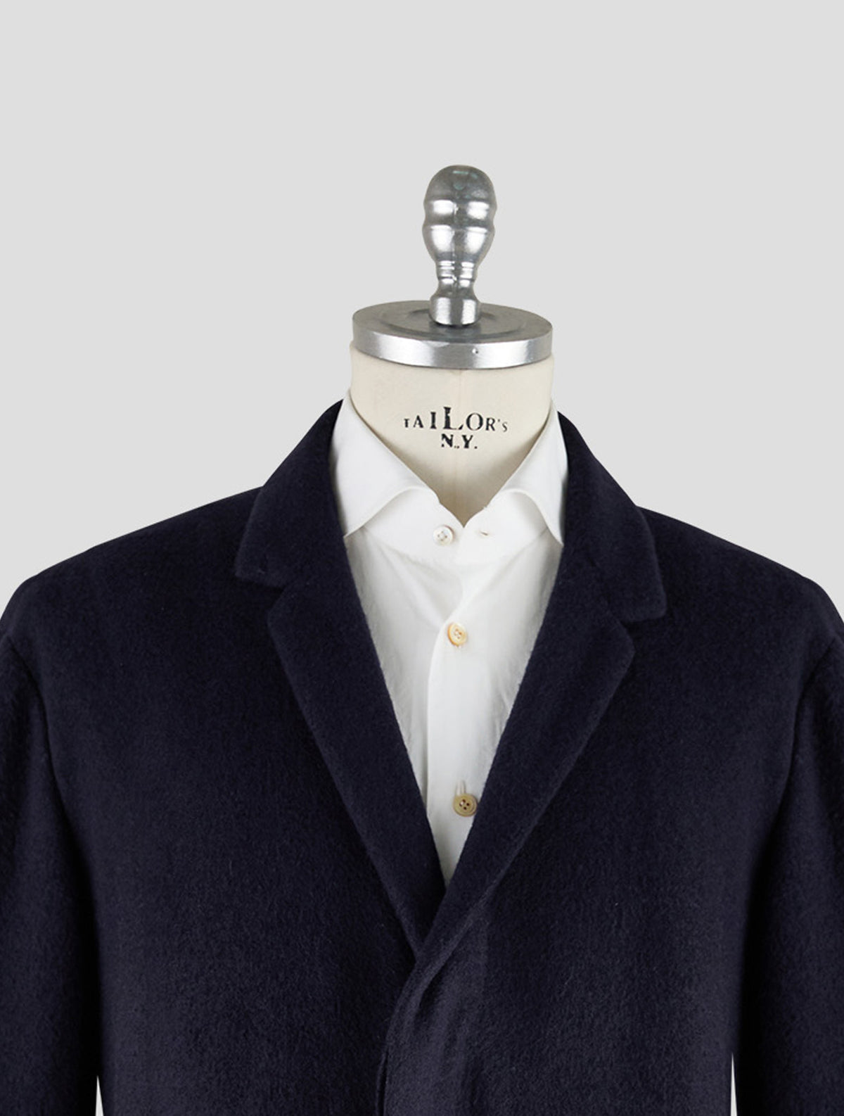 Kiton Knt Dark Blue Cashmere Pa Overcoat