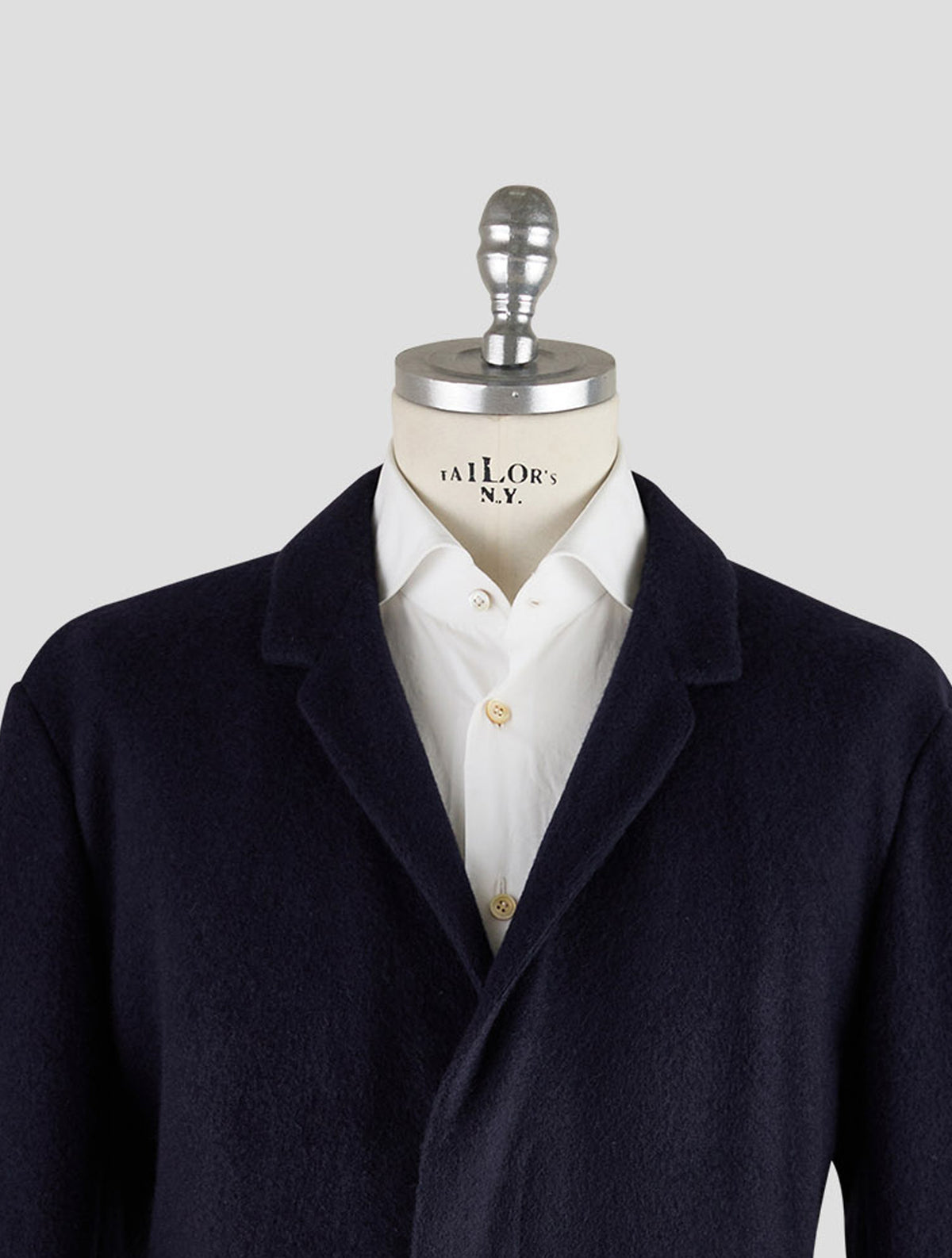 Kiton Knt Dark Blue Cashmere Pa Overcoat